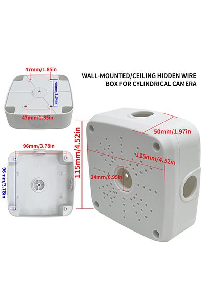 Choice 115-115-50(3PCs) 5inch Security Camera Base Junction Box, Cctv Surveillance Camera Universal Electri