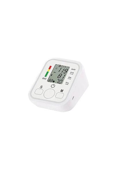 Alextrasza White Digital Arm Blood Pressure Meter Cuff Medical Automatic Pressure Tonometer Tensiometer Heart R