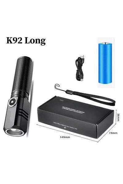 Choice K92 Long Super Bright XHP50 Mini LED Flashlight USB Rechargeable Zoom Aluminum Alloy Tactical Flashl