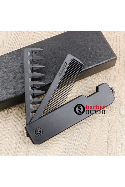 CestoMen without logo CESTOMEN Multifuncional Portable Plastic Folding Pocket Combs Barber Men Oil Head Beard