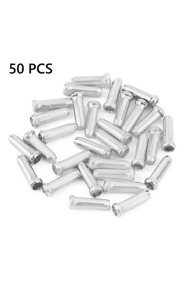 Choice WHITE 50 PCS Bicycle Cable End Caps Bike Wire End Caps Brake Derailleur Shifter Cable Tips Crimps MT