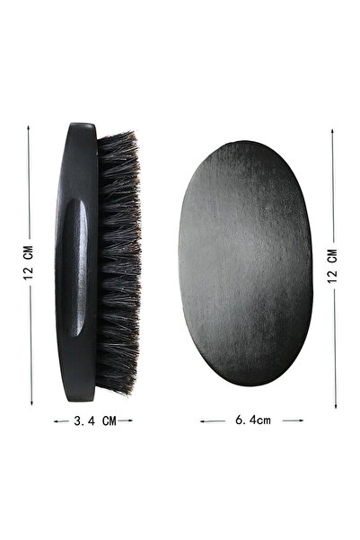 Choice فرشاة شعر الخنزير الأسود للرجال بشعيرات برية طبيعية لتنظيف صالون الحلا...