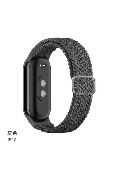 Choice Miband 5 6 7 gray Strap for Xiaomi Mi Band 9 8 7 Elastic Nylon Braided Solo Loop Adjustable Buckle R