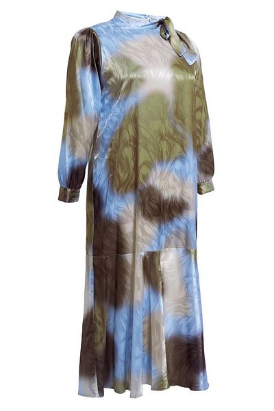 Alvina Σατέν Ζακάρ Φόρεμα Plus Size - 20515