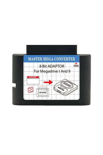 Choice Black Master System Game Cartridge Converter Adapter For Sega Mega Drive I/ii First/second Generatio
