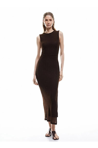 Koton Καφέ Γυναικείο Φόρεμα Ποδηλασίας 5SAK80284EK