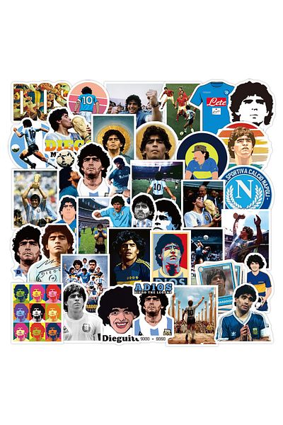 Choice 50PCS 50PCS Cartoon Football Star Maradona Sticker Luggage Laptop IPad Skateboard Journal Guitar Wat