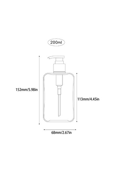 Choice موزع صابون شفاف مربع الشكل، 200 مل، زجاجة لوشن على سطح الطاولة مع مضخة...