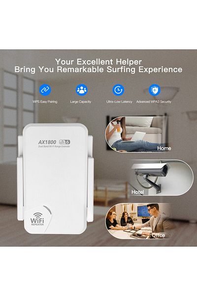 Choice اللوائح الأمريكية FENVI WiFi6 AX1800 مكرر لاسلكي ثنائي النطاق 2.4G/5GHz 802.11AX Gigabit Wi-Fi