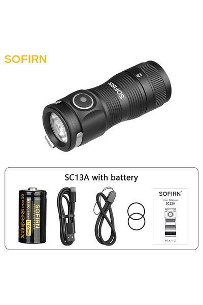 Choice 519a(5000K) Black Sofirn Sc13a Anduril Powerful Light 519a 1300lm Tactical 18350 Rechargeable Flashl