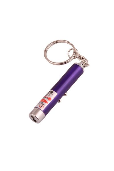 Choice Purple Mini Cat Dog Fun 4mW Pointer Red Light Laser LED Training Torch Pet Toys Pen 2-In-1 Cat Pet T