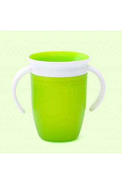 Choice as picture Baby Learning Drinking Cup With Double Handle Flip Lid 360 Degrees Can Be Rotated Leakpro