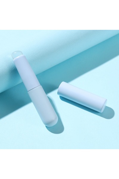 choice2 فرشاة شفاه سيليكون زرقاء اللون مع غطاء واقٍ - رأس بيضاوي مناسب لوضع أ...