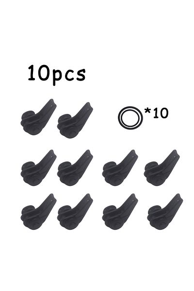 Choice black 10PCS Bait Holder Plastic Fishing Hook Keeper Lure Safety Holder With 2 Rubber Rings For Fishi