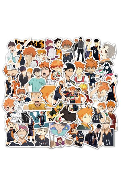 BANDAI 100Pcs 50/100pcs Cartoon Anime Haikyuu!! Stickers Decals Skateboard Laptop Suitcase Phone Diary Funn