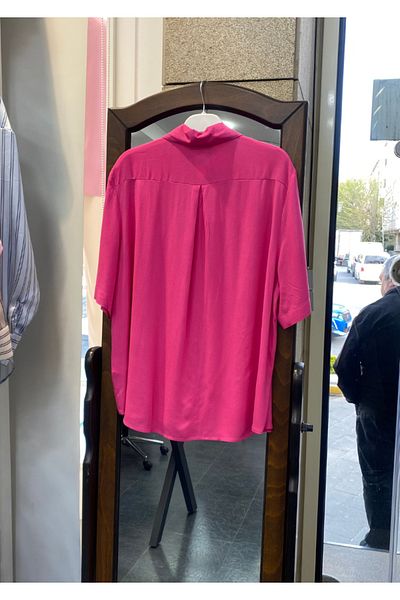PERA MODA Short Sleeve Loose Viscose Shirt