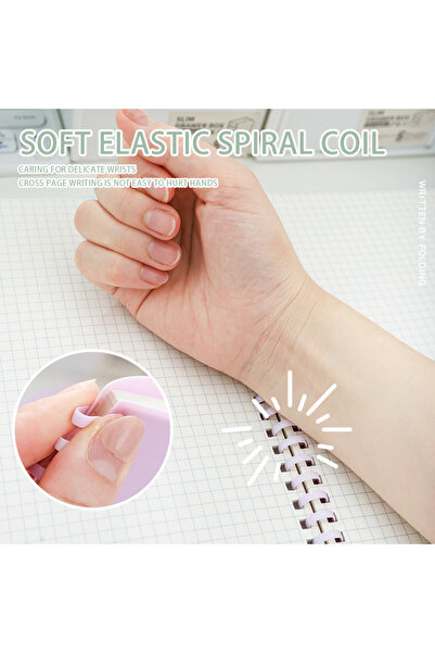 Choice A5 Pink A5/B5 Multi color Soft Elastic Spiral Soft Coil Notebook 70 sheets, with an easy to tear inn