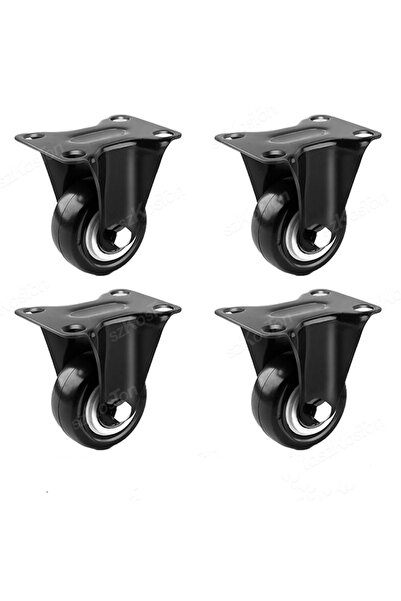 Choice عجلات ثابتة متينة مقاس 1.5 بوصة، 4 قطع، عجلات من البولي بروبيلين، بكرا...