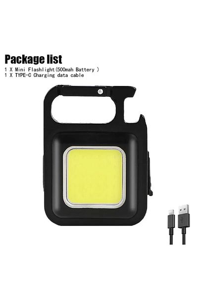 Heinast Built-in Battery Mini Light 4000mah Rechargeable Work Light 30w Super Bright Cob Flashlight With Mag