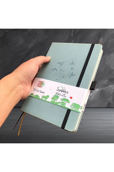 Choice دفتر رسم منقط أزرق فاتح من 160 صفحة، دفتر رسم منقط - ورق 160 جرامًا للمتر المربع، جيب داخلي