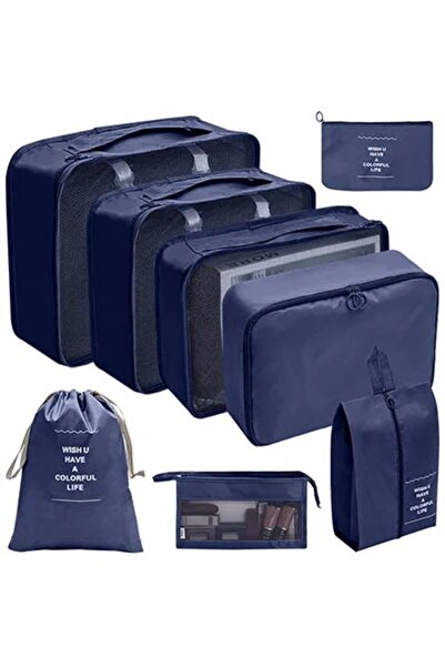 Choice 8 set Navy 8/9/10/11 Pcs Set Travel Organizer Storage Bags Suitcase Pa...