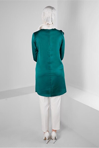 Alvina FLYWHEEL DETAIL SATIN TUNIC 43511