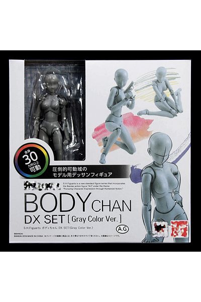 BANDAI With Box Gray Female High Quality Body Kun / Body Chan Pose Play Grey Color Ver. Black Orange Pvc Ac
