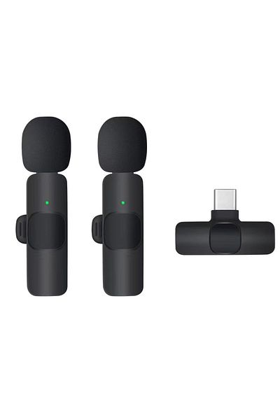 Choice Type-C 1drag2-K1 Basix 2.4G Wireless Lavalier Microphone Portable Audio Video Recording Mini Mic for