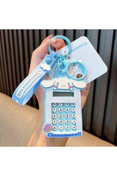 SANRIO Cinnamoroll Key Chain Hello Kitty Kawaii Pendant Kuromi Cinnamoroll Car Pendant Calculator De