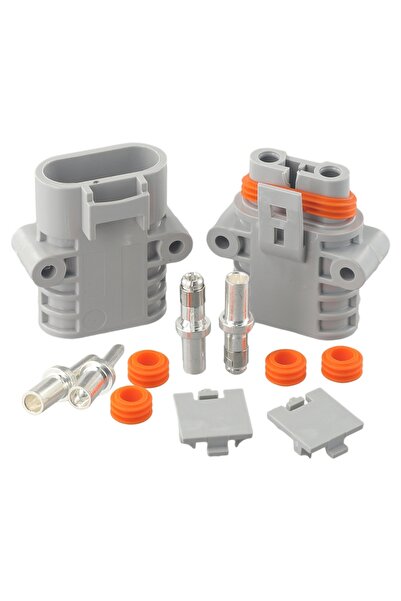 Choice1 زوج واحد من موصلات الطاقة لكابل الرافعة الشوكية الرمادية 50 أمبير 600...