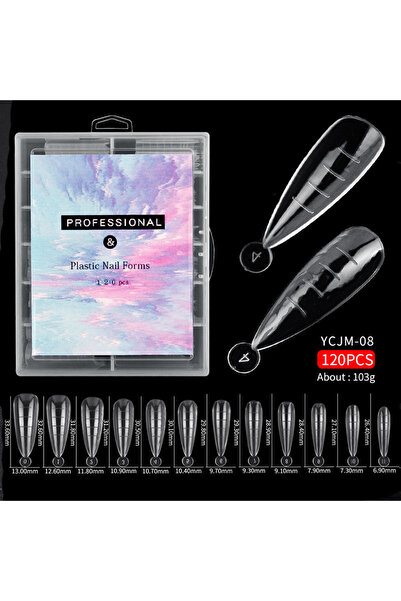Choice 08 Misscheering 120Pcs/Box Transparent Fake Nails Acrylic French Nail ...