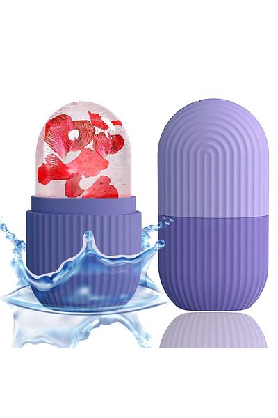 DUTRIEUX Purple Reusable Ice Face Roller Beauty Ice Facial Rollers Mold Facial Massage Beauty Skin Care Tools