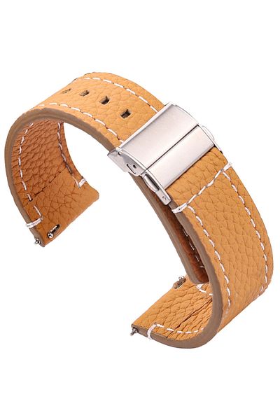 DUTRIEUX 20mm Brown Genuin Leather Watchbands For Samsung Galaxy Watch 3 4 5 Strap Women Men18mm 20mm 22mm 24