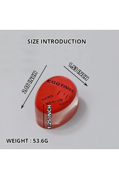 Choice 1pc Red 1pcs Egg Color Changing Timer Eco-friendly Resin Egg Timer Red Timer Tools Yummy Soft Hard B