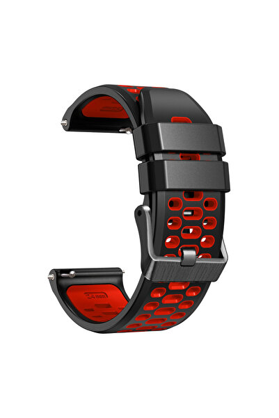 Choice1 حزام سيليكون أسود وأحمر مقاس 24 مم لساعة Suunto 9 Baro 7 D5 Spartan S...