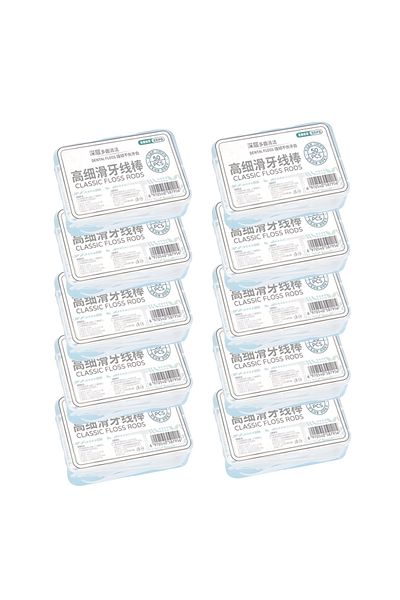 Choice Set A 10pcs Mecha Wind Mirror Portable Floss Box Auto Pop Up 10pcs Mini Transparent Floss Stick Stor