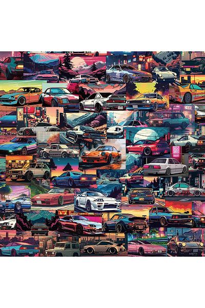 Choice 10pcs 10/30/50pcs Cool Jdm Retrofit Racing Poster Stickers Retro Cartoon Car Sticker Diy Notebook Bi