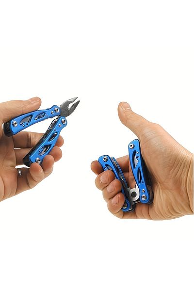 Choice Blue Camping Gear Outdoor Survival Stainless Steel 9 In 1 Portable Multi Tool Plier Camping Accessor