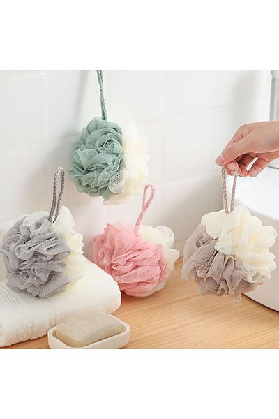 Cxbfg color random Soft Shower Mesh Foaming Sponge Body Scrub Exfoliating Back Brush Skin Cleaner Bath Bub