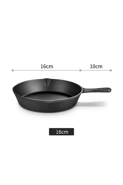Choice 16cm Cast Iron Frying Pan,14/16/20cm Non-stick Skillet Kitchen Fry Pot Breakfast Pan Omelette Pancak