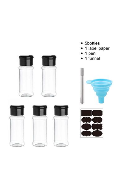 Choice 5pcs spice jar set Kitchen Spice Rack Self-adhesive Spice Organizer Rack Seasoning Bottle Spice Orga