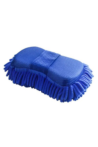 Choice Blue 1 Pc Blue Microfiber Chenille Car Wash Sponge Care Washing Brush Pad Cleaning Tool Auto Washing