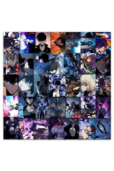 Choice 60PCS 60pcs Solo Leveling Anime Stickers Cool Sung Jin Woo Posters Sticker Laptop Skateboard Suitcas