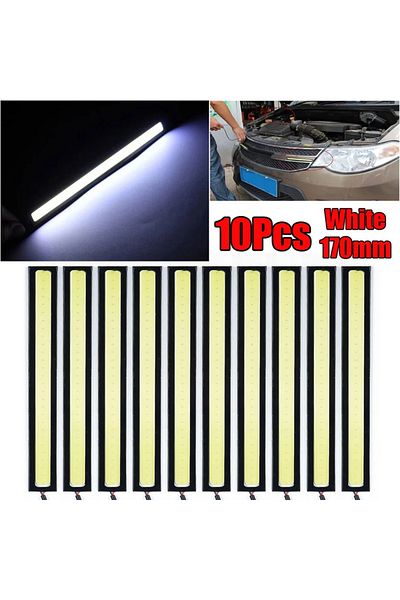 Choice 10Pcs 17CM Super Bright Car Daytime Running Lights Waterproof 12V LED COB Car Auto Fog Light Whit...