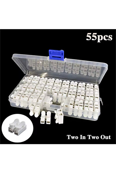 choice2 صندوق مكون من 55 قطعة، 55 قطعة CH-2 سلك زنبركي موصل سريع، 2 طرف طرفي ...