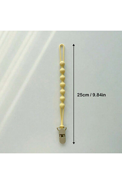 Choice Cream Yellow Baby Pacifier Clips Integrated silicone baby pacifier cha...