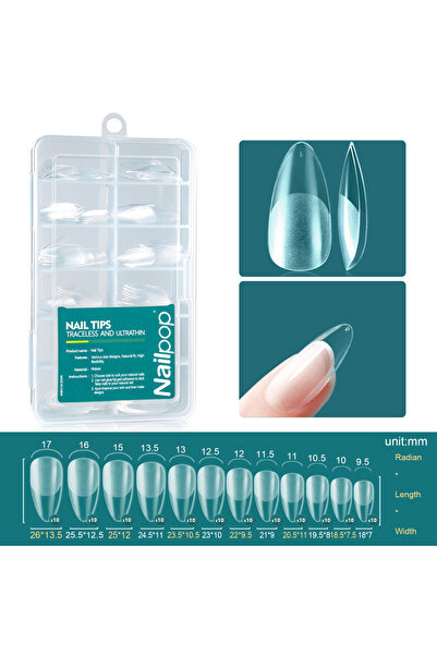 Choice أطراف أظافر جل ناعمة من M-Almond 120 من مادة الأكريليك، أظافر صناعية م...