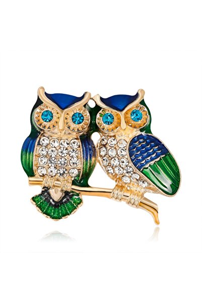 Choice BC18Y0030 دبابيس بومة جميلة على شكل دبوس زينة من حجر الراين على شكل طا...