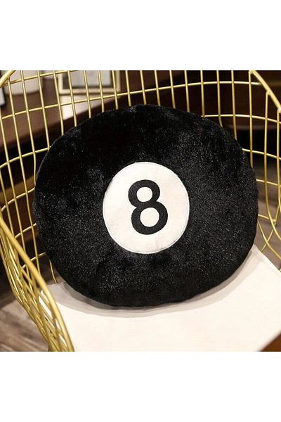 Choice 35X35cm black 1pc Black 8 Billiard Pillow Plush Toy Black Pillow Cushion Sofa CushionTatami Cushion