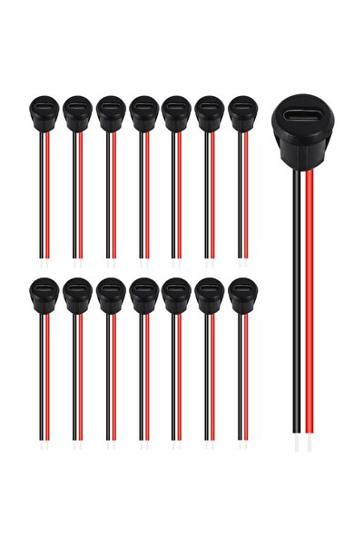 Choice 15 قطعة من موصلات USB-C من النوع C أنثى، موصل ثنائي الدبابيس من النوع ...